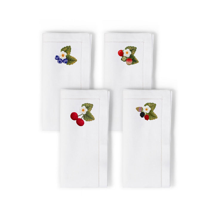 Seferî Embroidered Napkin - Berries - Set of 4