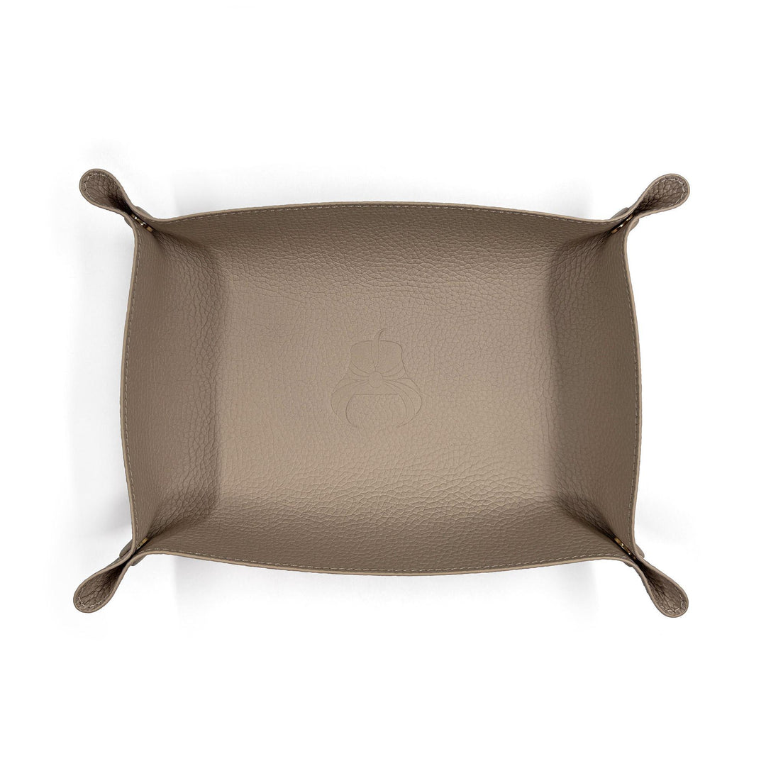 Leather Wallet Tray - Taupe