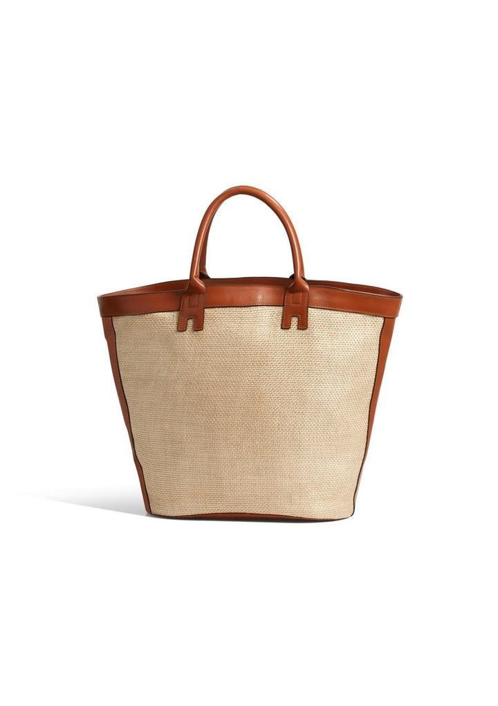 Halas Raffia Beach Bag - Beige