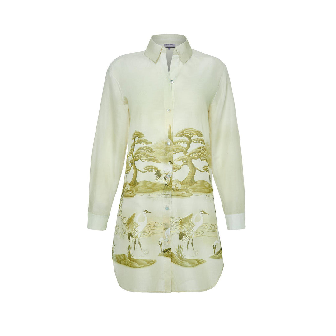 Mirage Shirt Dress - Green