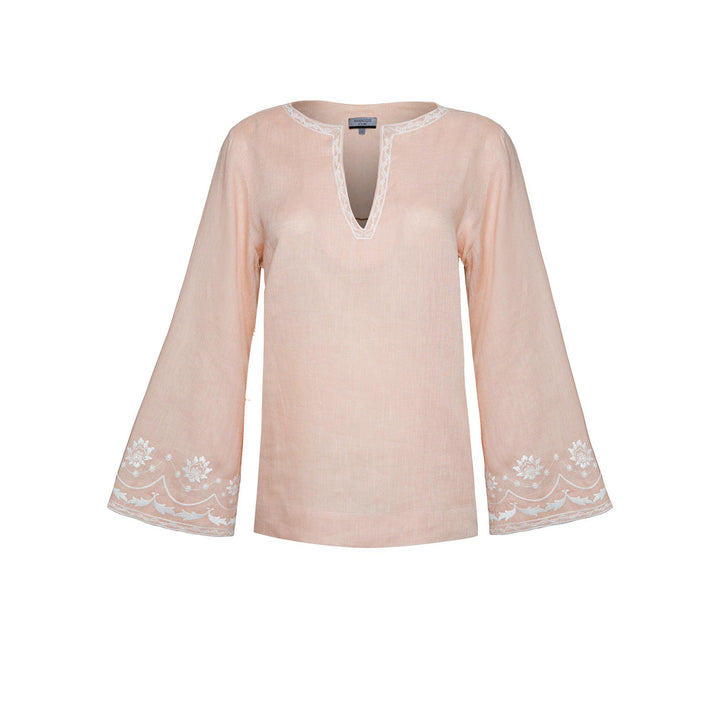 Bloom Embroidered Blouse - Pink