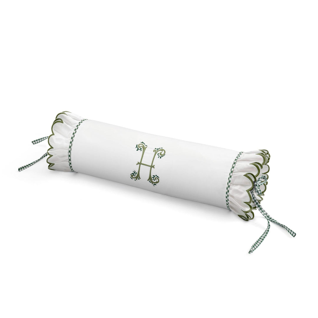 Seferî Flower Garden Bolster Cushion Cover - Green / H Embroidery