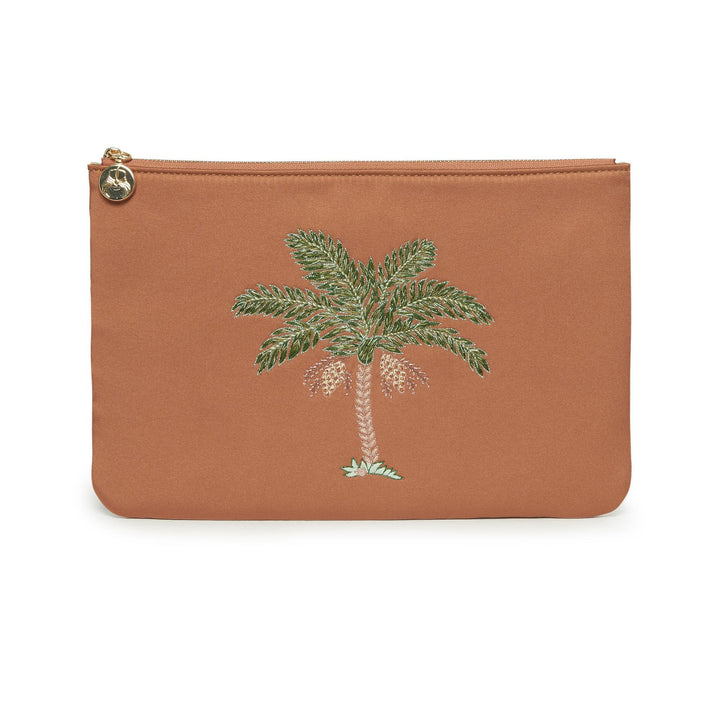 Date Palm Tree Clutch - Cinnamon