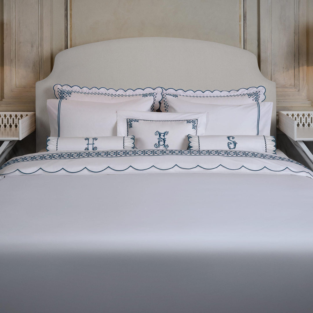 Seferî Flower Garden Boudoir Sham - Blue