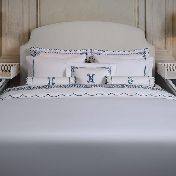 Seferî Flower Garden Boudoir Sham - Blue