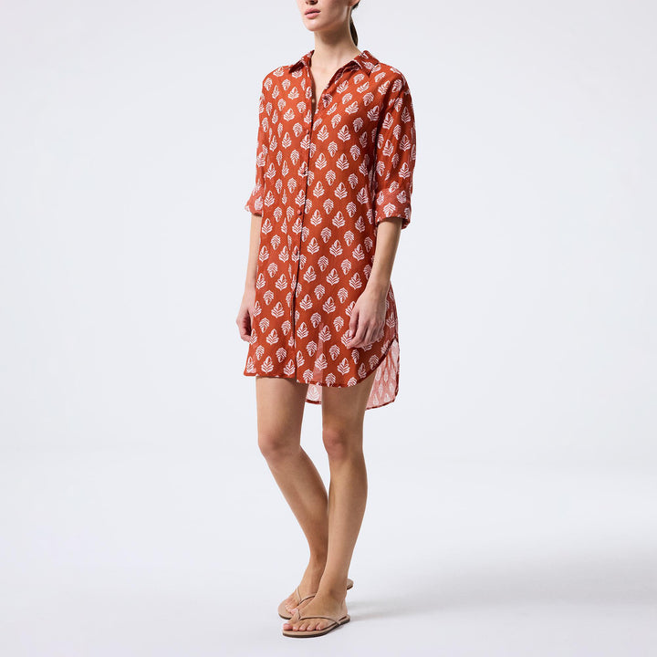 Leaf Shirt Dress