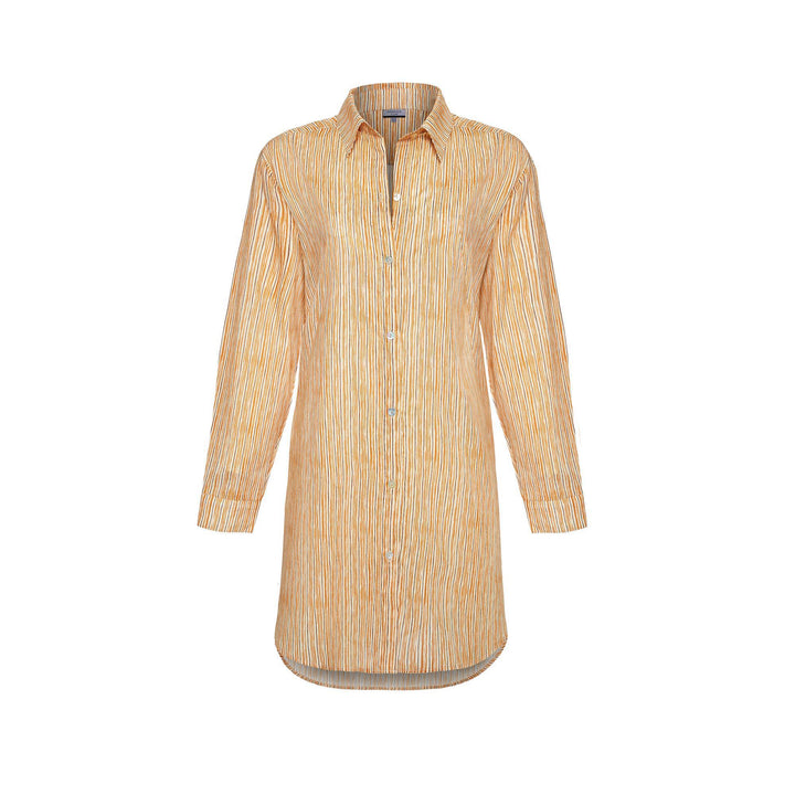 Shoreline Shirt Dress - Brown