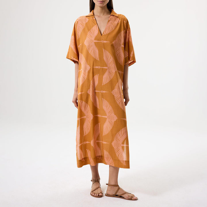 Wings Midi Kaftan - Cinnamon