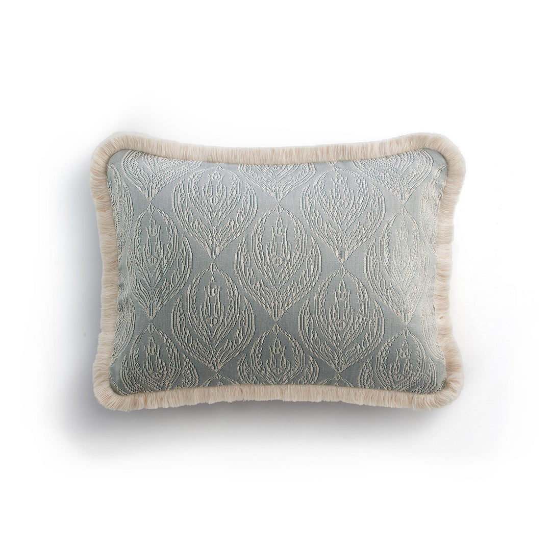 Lumina Jacquard Decorative Cushion - Celadon/Cream