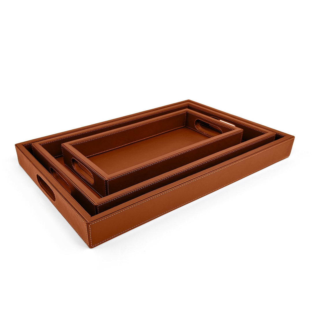 Leather Tray - Brown