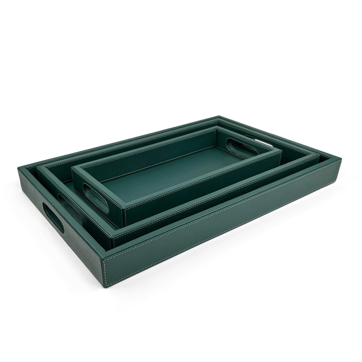 Leather Tray - Green