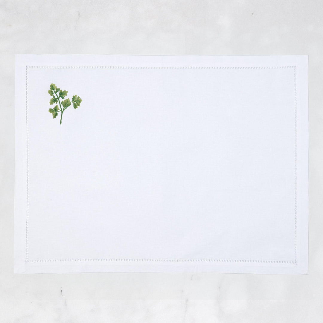 Parsley Embroidered Placemat