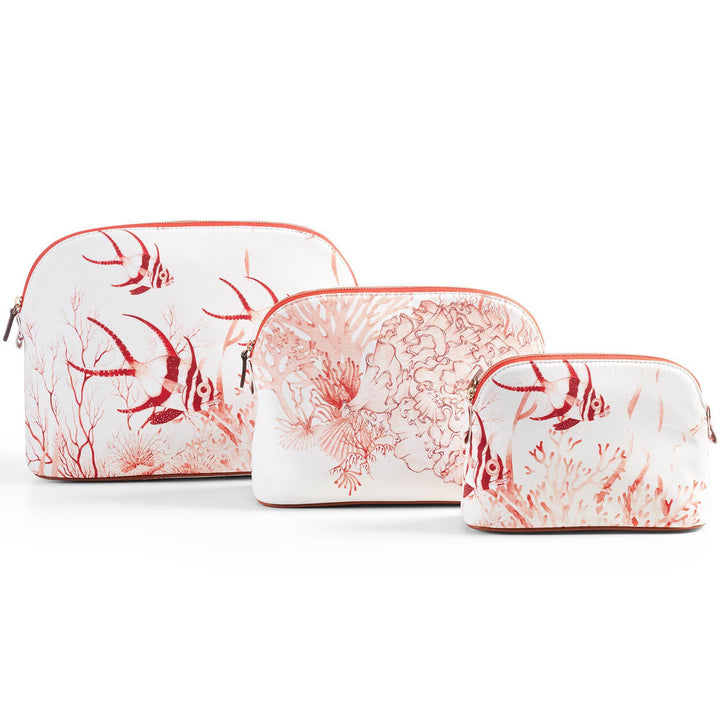 Aegean Sea Make-up Bag - Coral