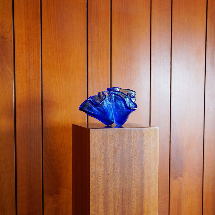 Leaf Coral Sculpture - Blue