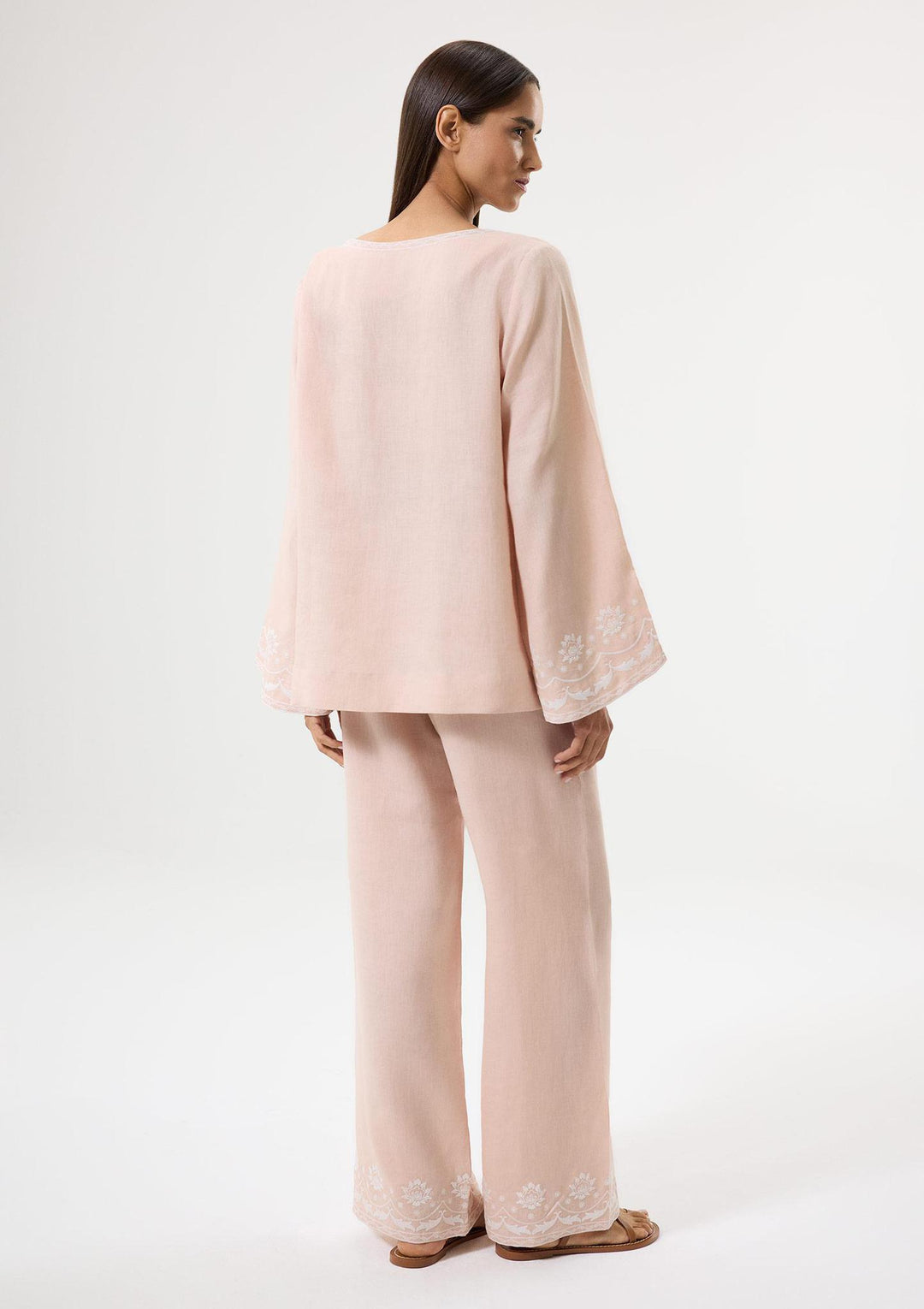 Bloom Embroidered Blouse - Pink