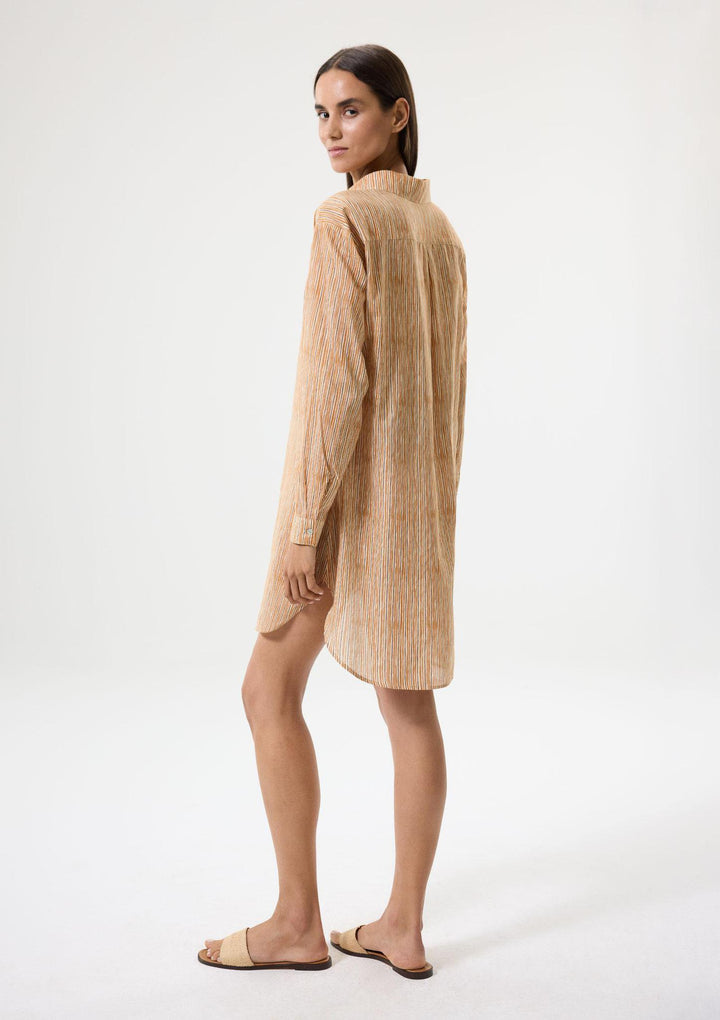 Shoreline Shirt Dress - Brown