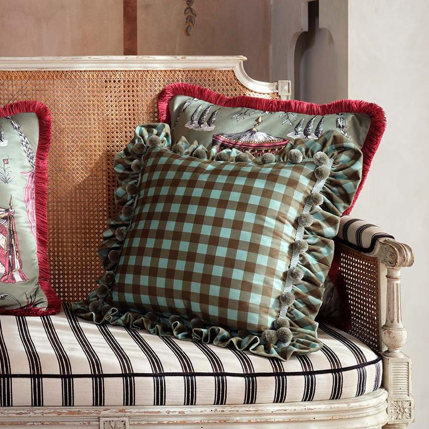 Seferî Crossroads Decorative Cushion - Green