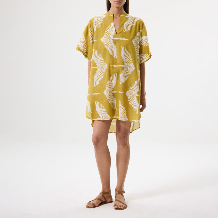 Wings Short Kaftan - Green