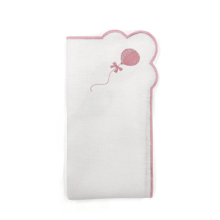 Seferî Embroidered Napkin - Joyful Lambs - Pink -  Set of 4