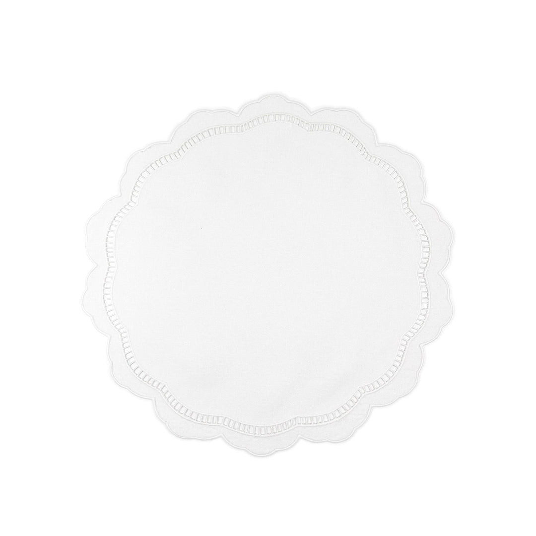 Lotus Antique Hemstitched Round Placemat