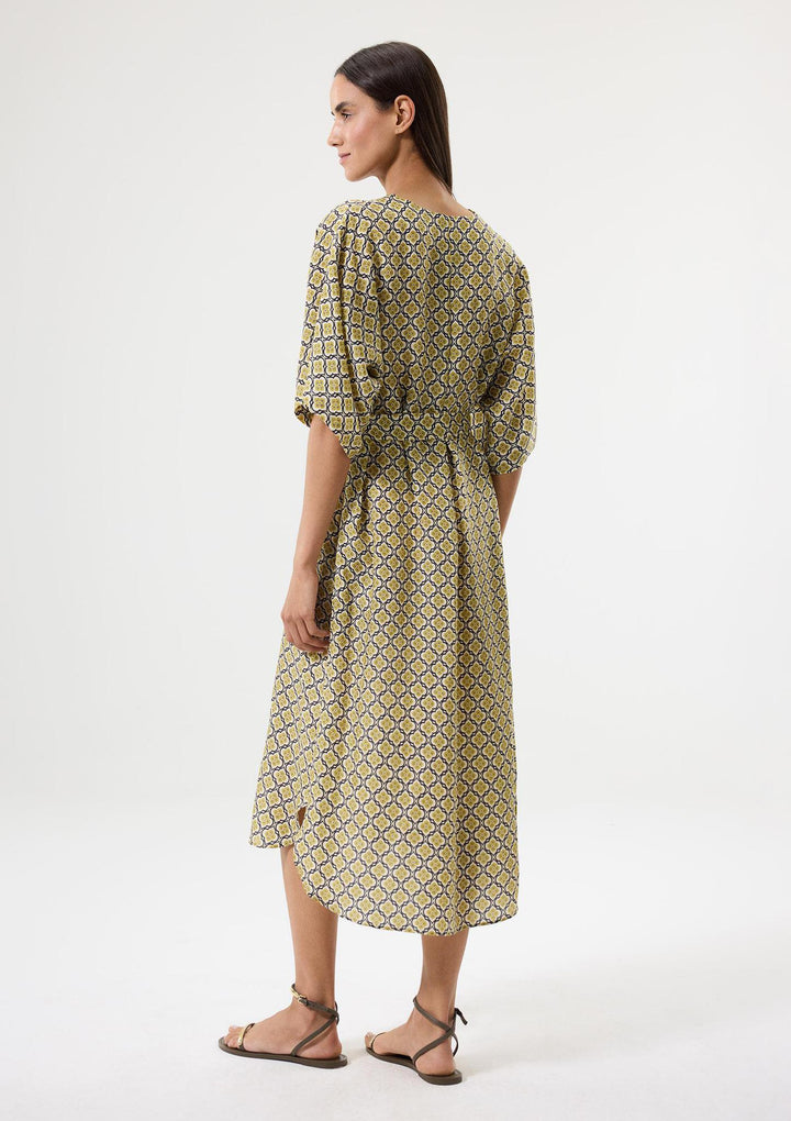 Lotus Garden Midi Dress - Green