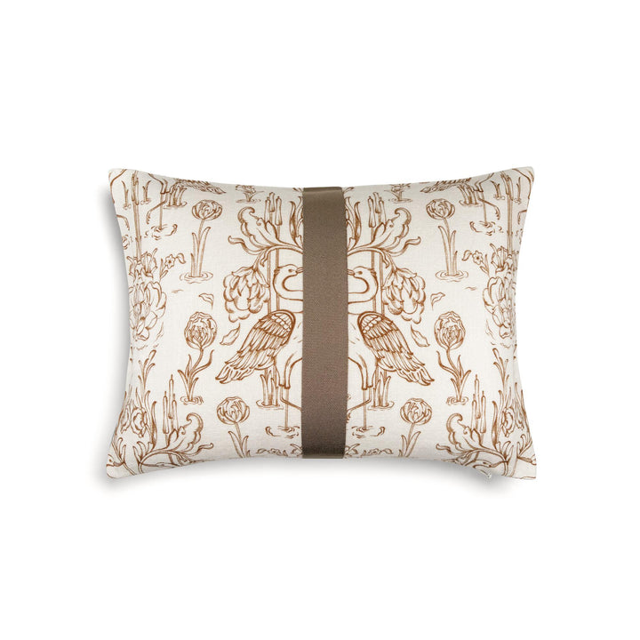 Everbound Decorative Cushion with Band Detail - White - 14''x20''