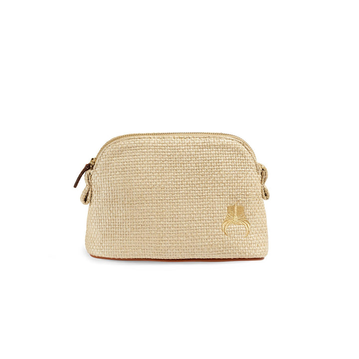 Raffia Make-up Bag - Cream