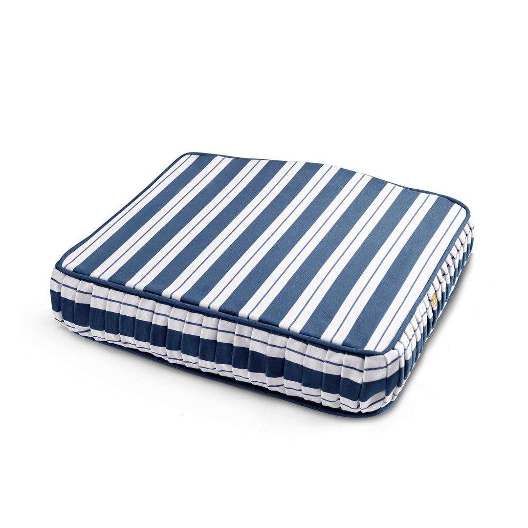 Seferî Ottoman Stripe Day & Night Base Cushion - White/Blue
