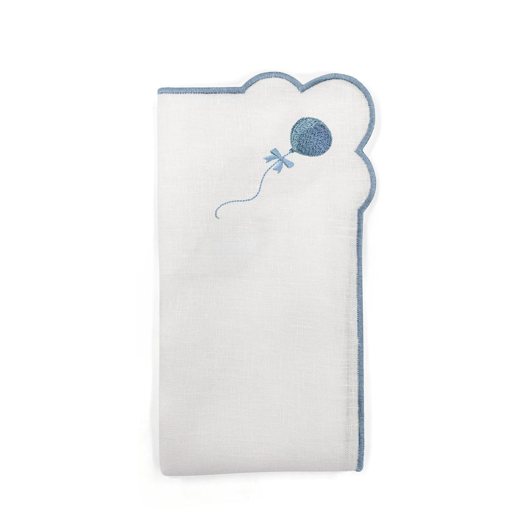 Seferî Embroidered Napkin - Joyful Lambs - Blue -  Set of 4