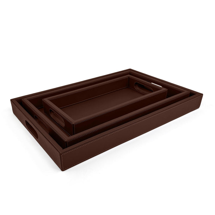 Leather Tray - Dark Brown