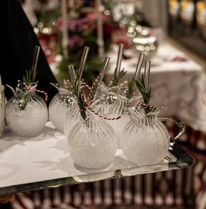 Seferî Pomegranate Glass With Straw - Set Of 6