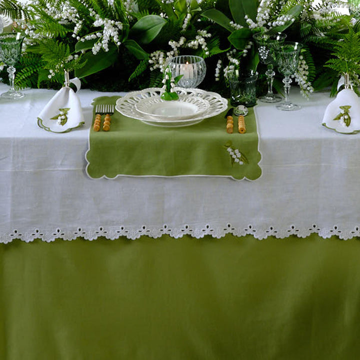 Seferî Linen Tablecloth with Openwork Embroidery