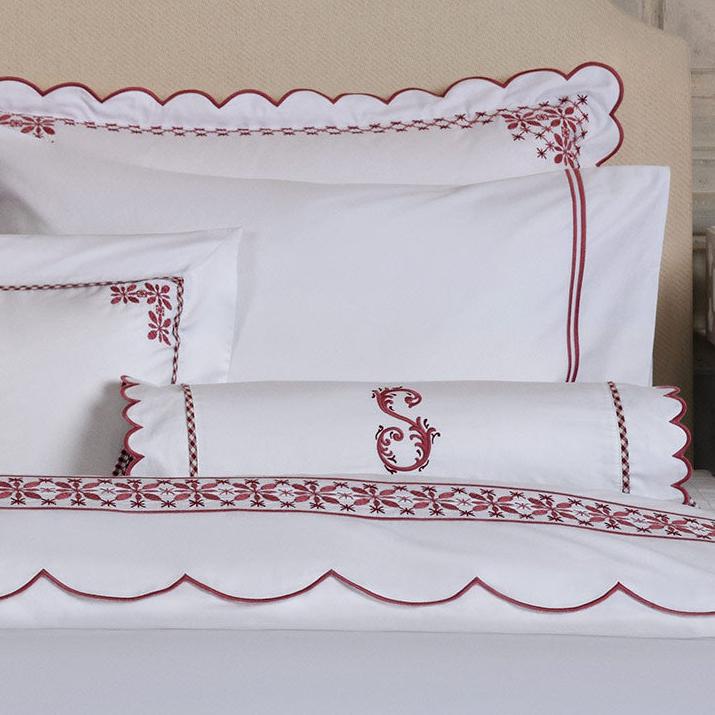 Seferî Flower Garden Bolster Cushion Cover - Pink / S Embroidery