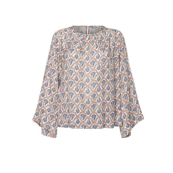 Geometric Leaf Blouse