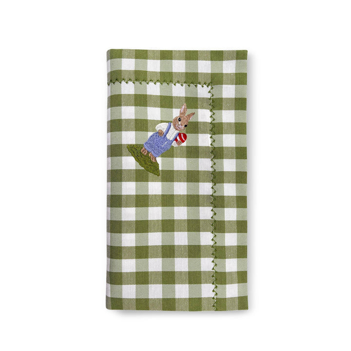 Seferî Plaid Napkin - Bunny Family - Set of 4
