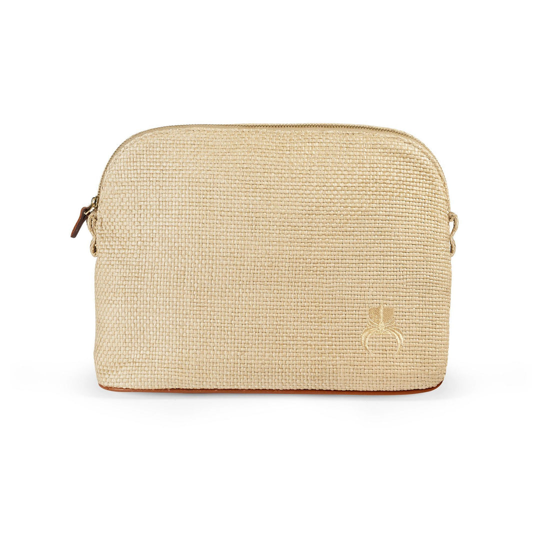 Raffia Make-up Bag - Cream