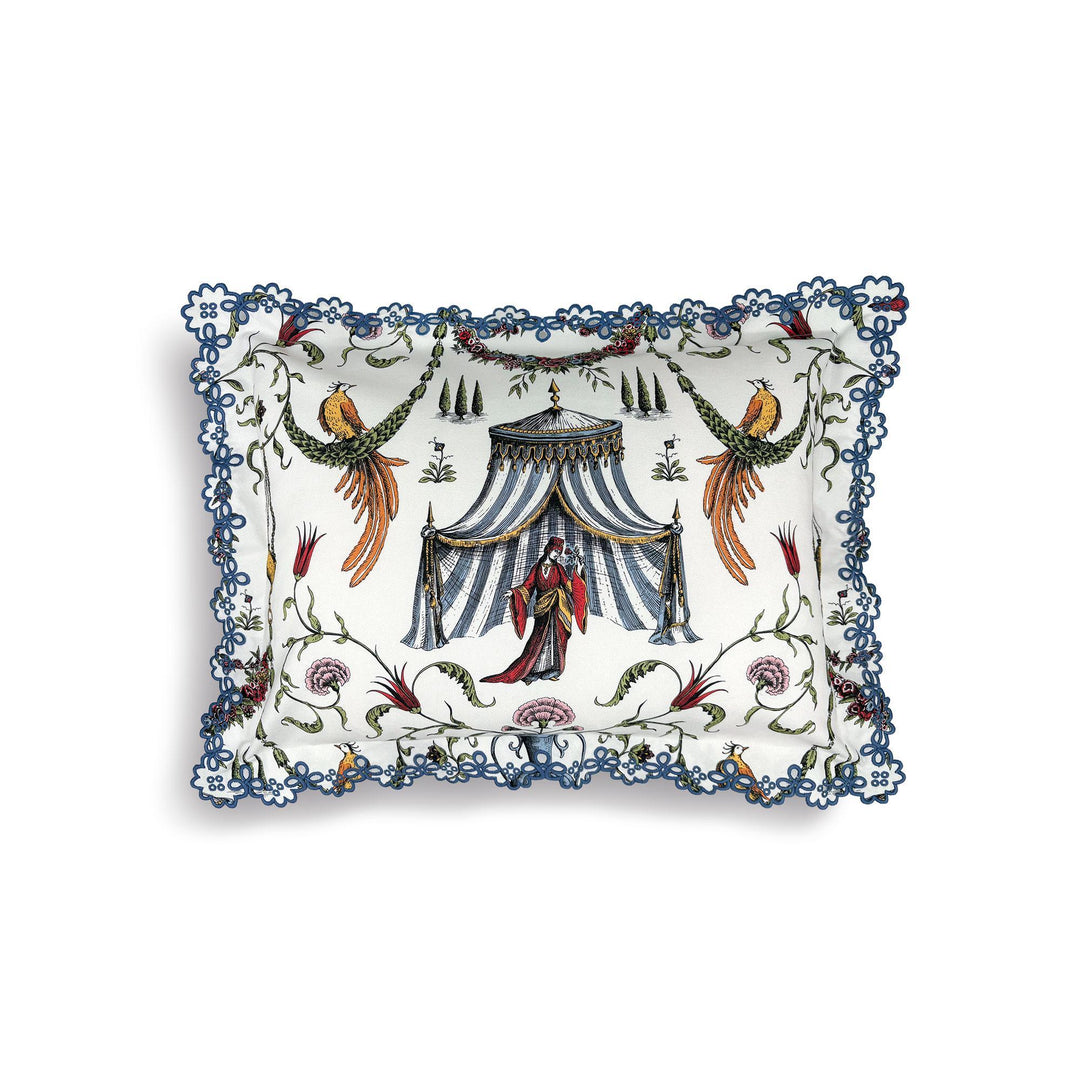 Seferî Decorative Cushion - White/Blue