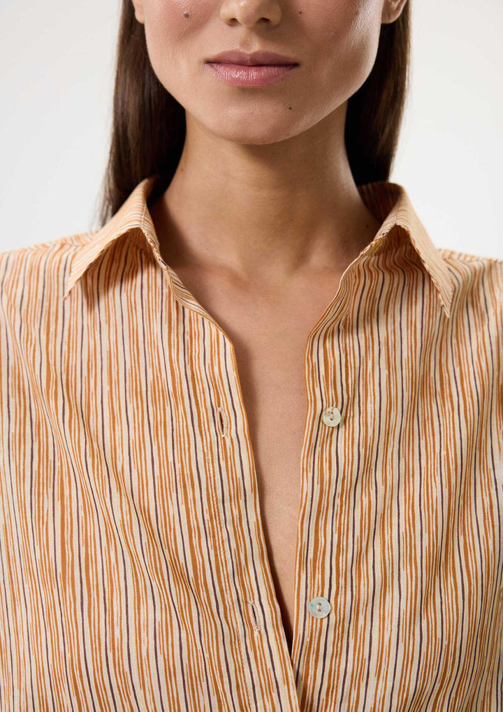 Shoreline Shirt Dress - Brown