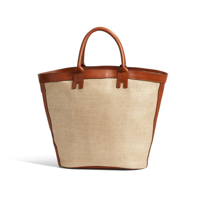 Halas Raffia Beach Bag - Beige