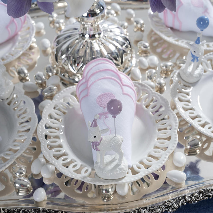 Seferî Storyteller Plate Charm - Joyful Lambs - Pink Balloon - Set of 4