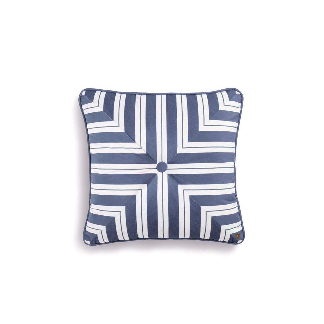 Seferî Ottoman Stripe Decorative Cushion - Blue