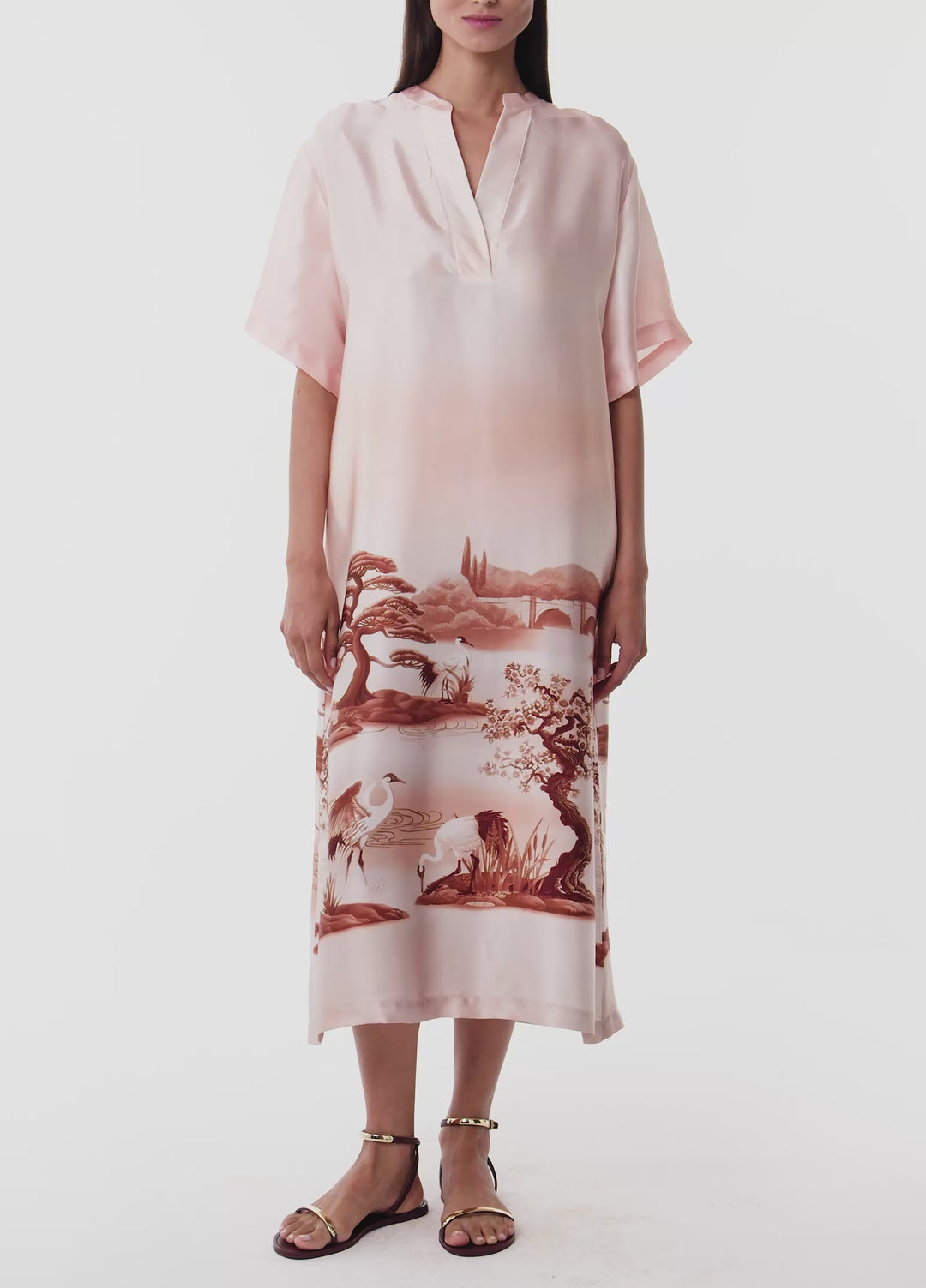 Mirage Long Kaftan - Pink