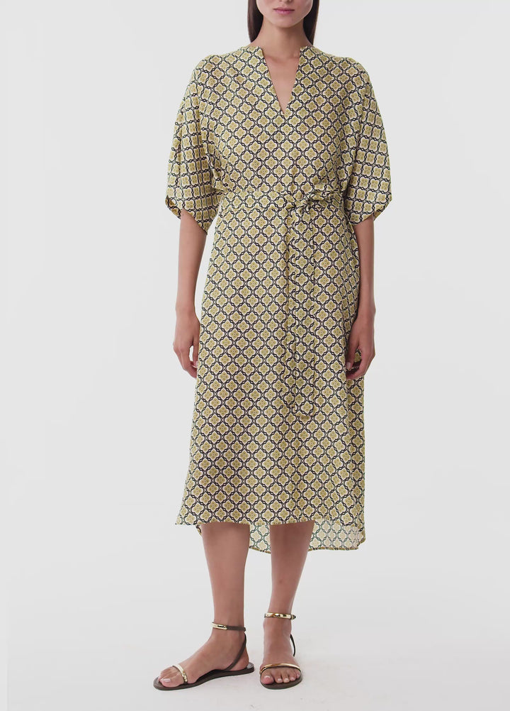 Lotus Garden Midi Dress - Green