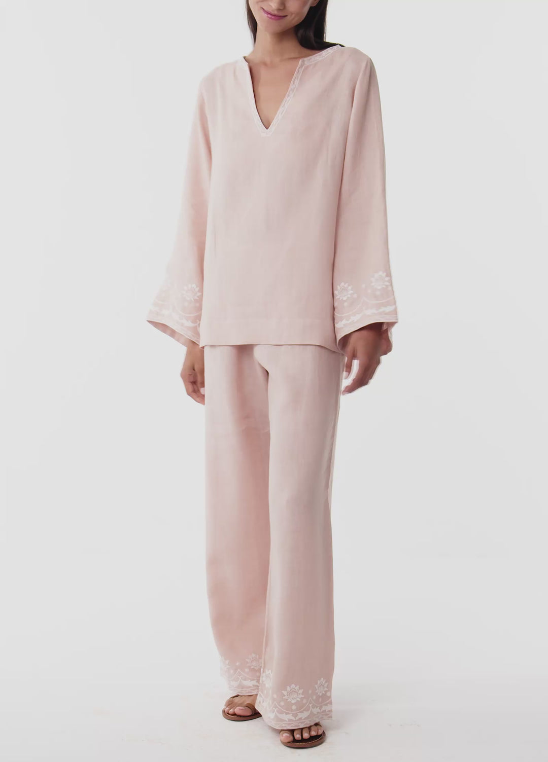 Bloom Embroidered Blouse - Pink