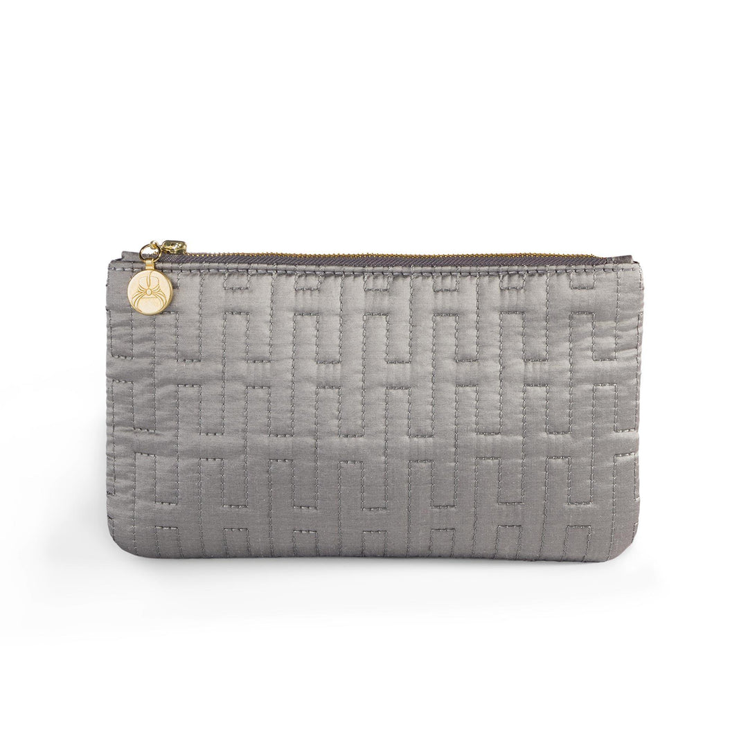 H Quilted Make-up Bag Grey