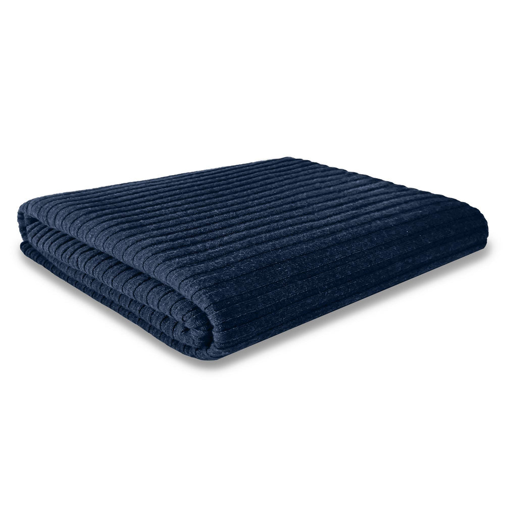 Cashmere Throw Dark Blue