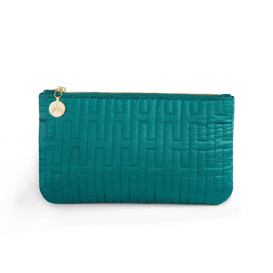 H Quilted Make-up Bag Emerald