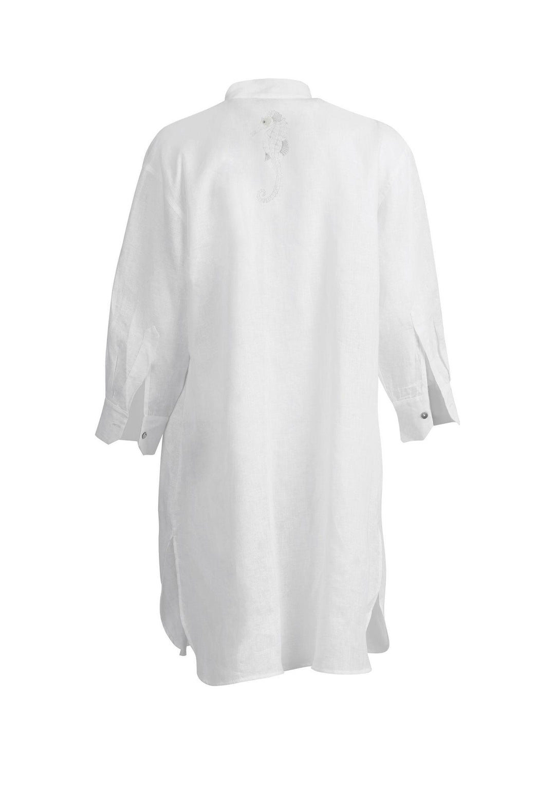 Sea Horse Linen Shirt Dress