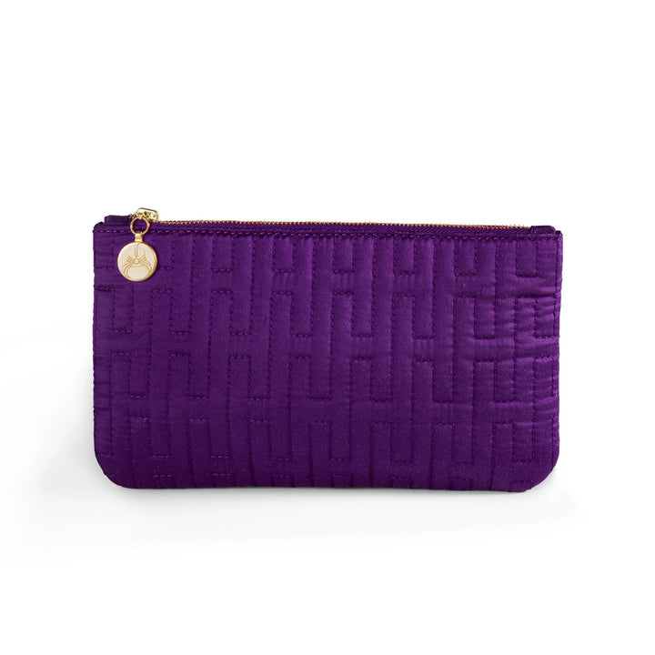 H Quilted Make-up Bag Purple