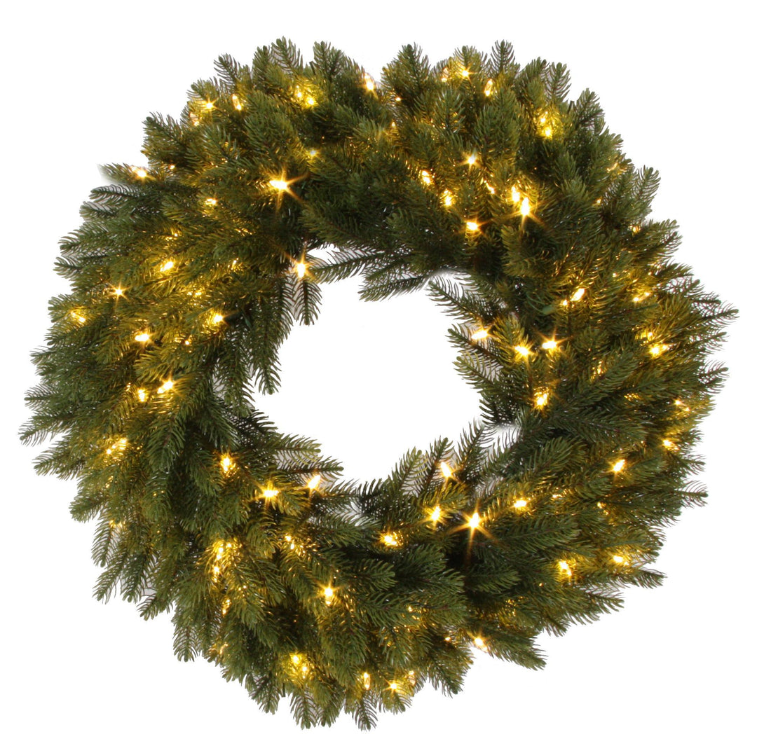 SH. Fir wreath green 100LED outdoor US 75cm d75cm